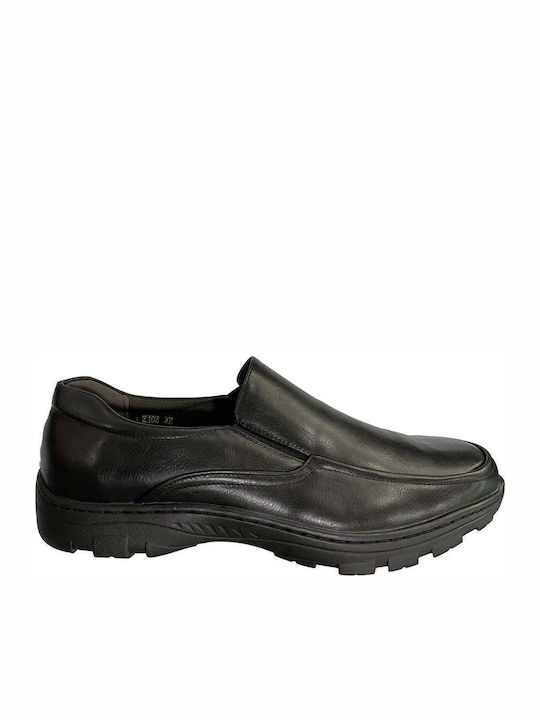 Ustyle Men's Synthetic Leather Moccasins Black