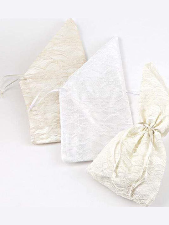 Palma Emporio Wedding Favor Pouch with Lace Ecru
