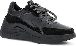 Stonefly Velour Nappa Women's Anatomic Sneakers Black