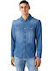 Long-sleeved Denim Shirt Blue