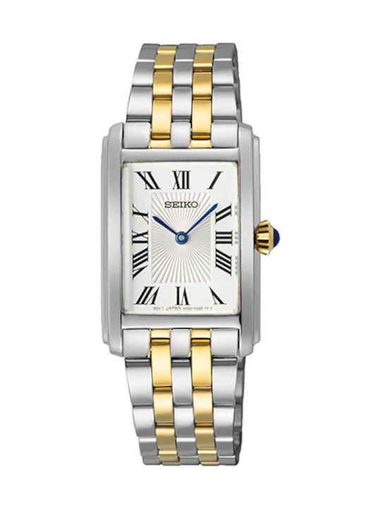 Seiko Womens Watch 22.2mm Battery With Silver Steel Bracelet