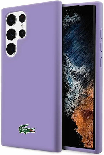 Lacoste Silicone Silicone Задна корица Пластмаса / Силикон Лилав (Galaxy S23 Ultra)