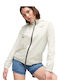 Puma Ess Solid Women's Short Sports Jacket Windproof for Spring or Autumn with Hood White