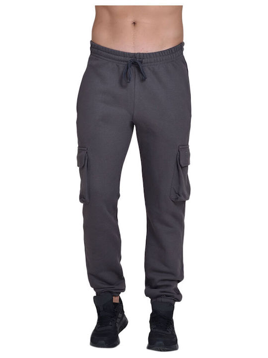Cargo Sweatpants with Elastic Gray
