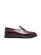 Men's Leather Moccasins Burgundy