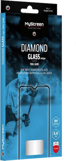 MyScreenPROTECTOR Diamond Glass Full Glue Full Face Tempered Glass Μαύρο (Moto E13)