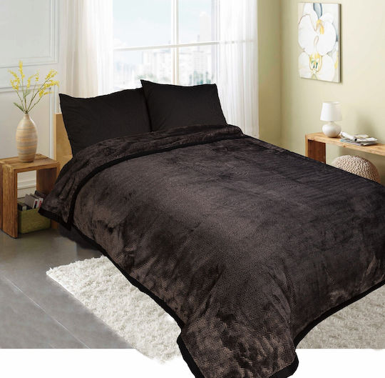 Liolios Home Κουβέρτα Βελουτέ Καναπέ 85x85εκ. Ivory