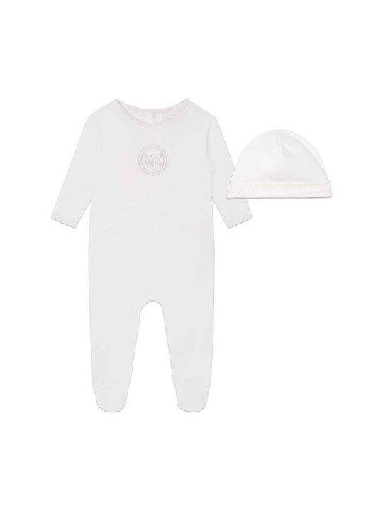 Michael Kors Baby Bodysuit Set with Accessories White