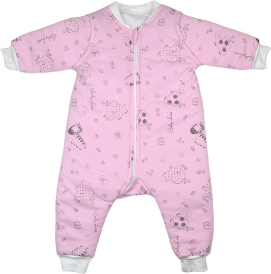 Ninetta Bebe Winter Baby Schlafsack mit Abnehmbaren Ärmeln Rosa