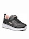 Memory Flash Gordon Kids Sneakers with Scratch & Lights Black