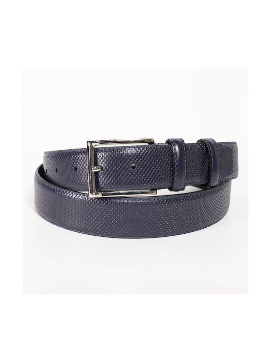 Ageridis Leather Men's Leather Belt Blue