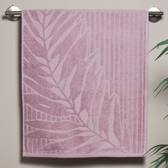 Kentia Πετσέτα Προσώπου Stylish Pianta 50x90εκ. Lilac Βάρους 500gr/m²