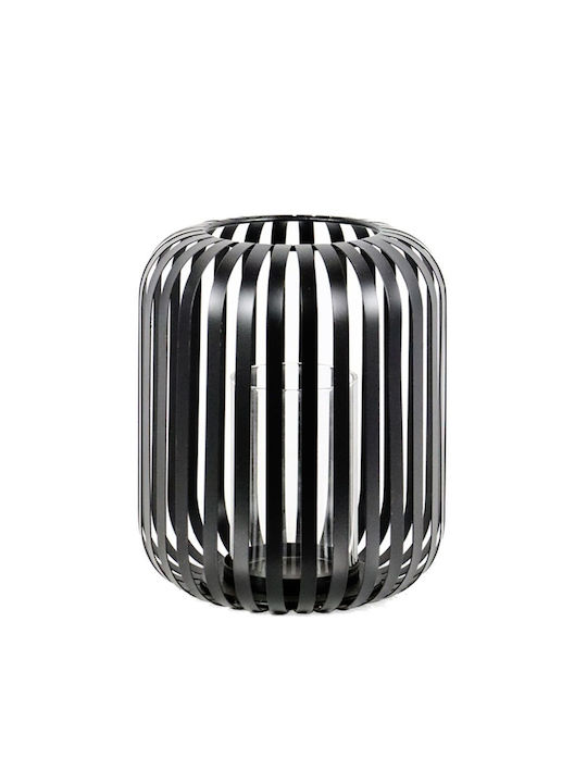 Zaros Laterne Metallisch Schwarz 30x30x35cm 1Stück