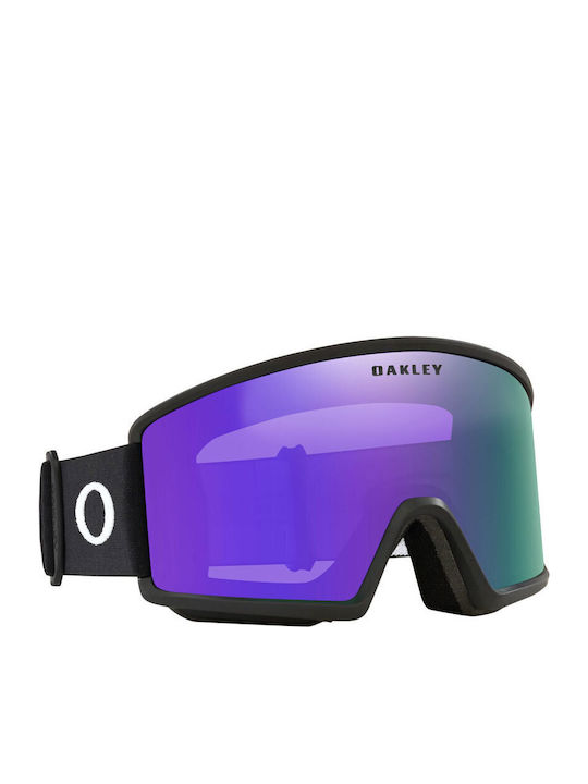 Oakley Target Line L Snow Masca de schi și snowboard Pentru adulți Negru cu Lentilă în culoarea Violet