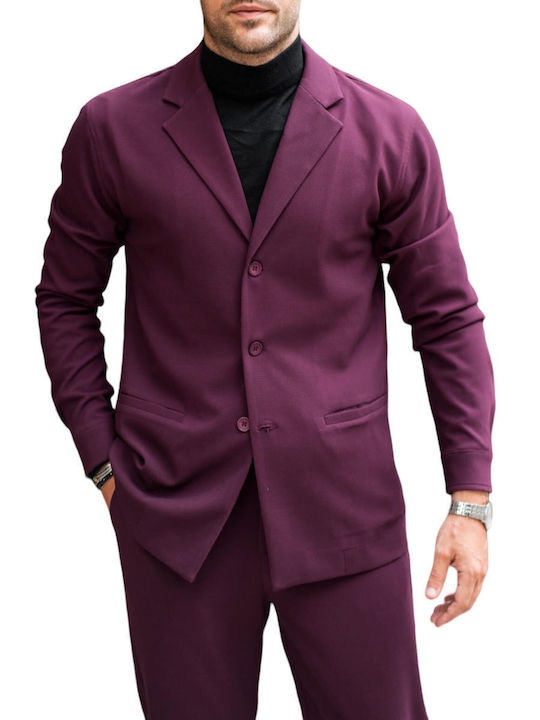 Men's Suit Jacket Burgundy