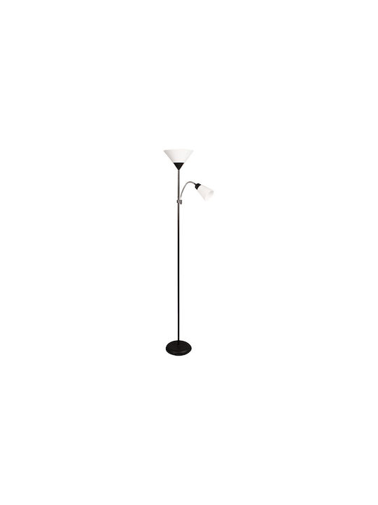 Keskor Floor Lamp H174xW24.5cm. with Socket for Bulb E27 Black