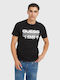 Guess T-shirt Bărbătesc cu Mânecă Scurtă Negru