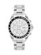 Men's Watch Chronograph Battery with Silver Metal Bracelet