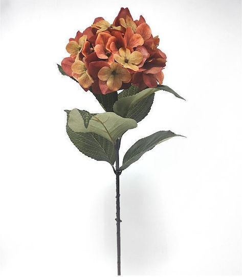 Dekorative künstliche Blume Hortensie Orange 83cm Zaros