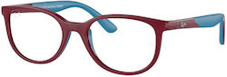 Ray Ban Children's Eyeglass Frame Red RB1622 3934