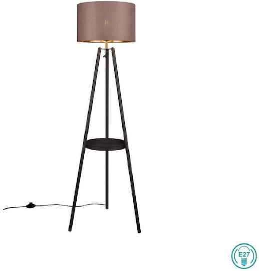 Trio Lighting Floor Lamp H152xW57cm. with Socket for Bulb E27 Black