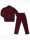 Ustyle Set de trening pentru femei Burgundy Fleece