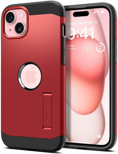 Spigen Tough Armor MagFit Back Cover Πλαστικό / Σιλικόνης Κόκκινο (iPhone 15)