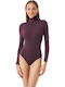 Long Sleeve Turtleneck Bodysuit Purple
