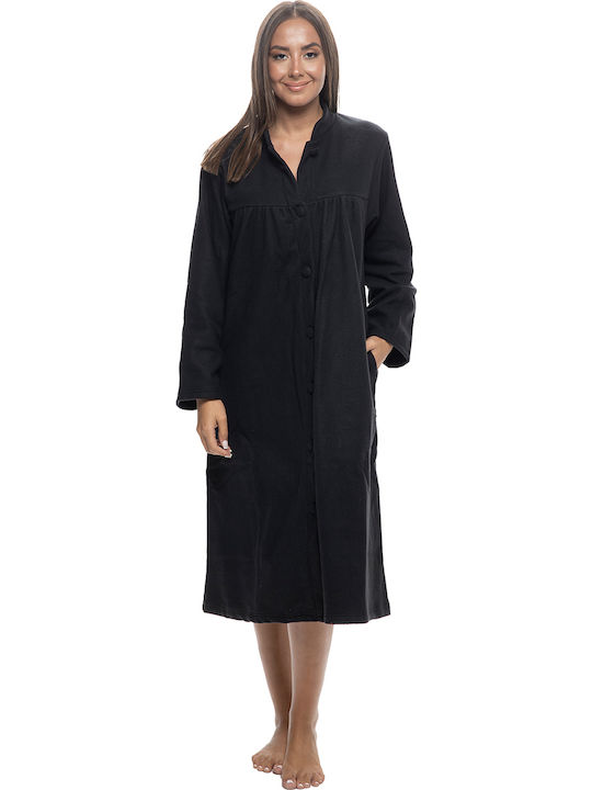 Koyote Winter Women's Fleece Robe Black