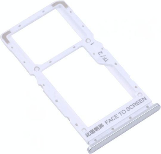 Υποδοχή Κάρτας Sim Tray Ασημί για Redmi Note 10 5G