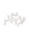 Present Time Candle Holder Polyresin in White Color 20x14.5x35cm 1pcs