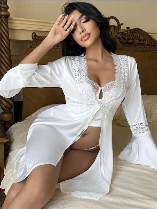 Woman's Fashion Winter Women's Robe White