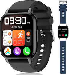 Popglory P66 Oțel inoxidabil Smartwatch (Negru ...