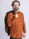 Langärmlig Flanell Hemd Geprüft Orange