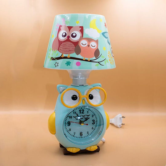 Factory Kinder Nachttischlampe Eule Hellblau 10εκ.