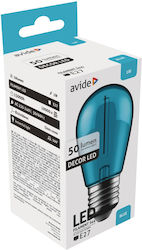 Avide ABDLS44F-1W-B Λάμπα LED για Ντουί E27 Μπλε 50lm Dimmable