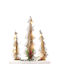 Christmas Decorative Illuminated Wood Tree 40cm Adorned Brown
