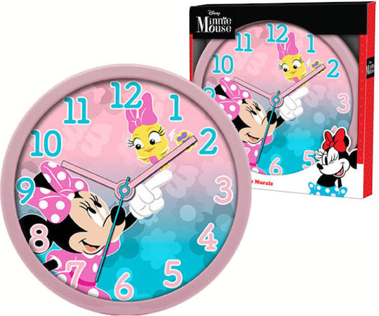 Kids Euroswan Ceas de Perete pentru Copii Minnie Lemn 24.5x24.5cm