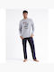 Admas Men's Winter Pajamas Set Gray