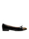 Anatomic Patent Leather Leopard Ballerinas Black