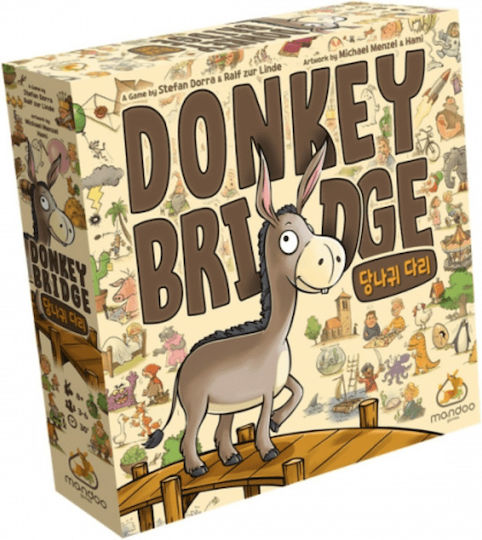 Brettspiel Donkey Bridge für 3-6 Spieler 8+ Jahre (EN) Mandoo Games