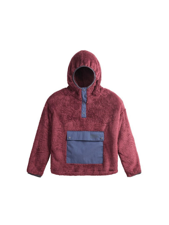 Picture Organic Clothing De iarnă Femeie Fleece Bluză Mânecă lungă cu Fermuar Burgundy