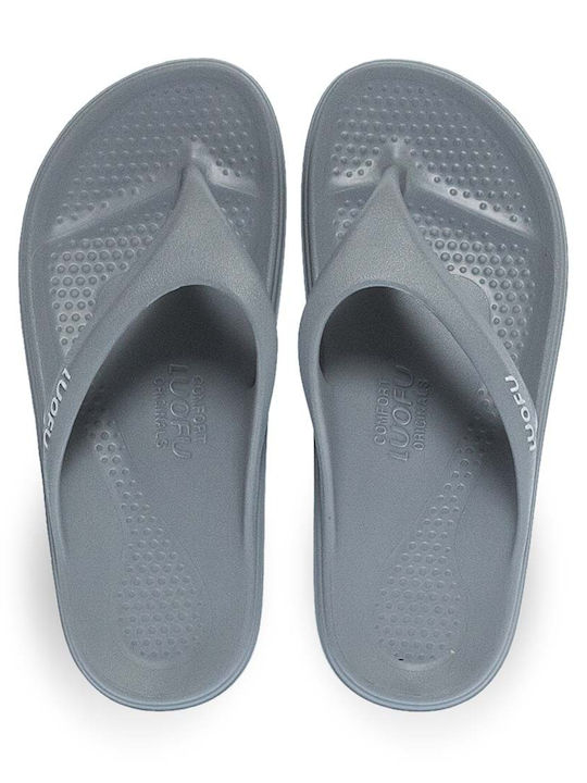 Luofu Men's Flip Flops Gray