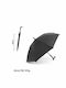 Real Star Automatic Umbrella with Walking Stick Black