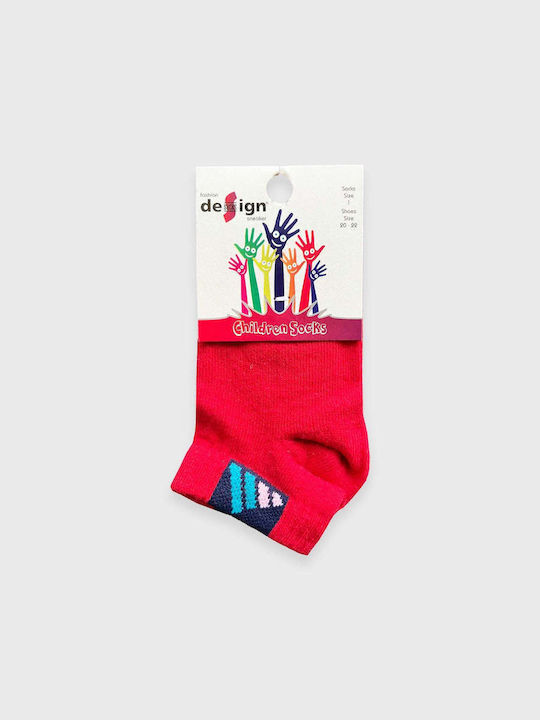 Design Letters Ankle Socks Red