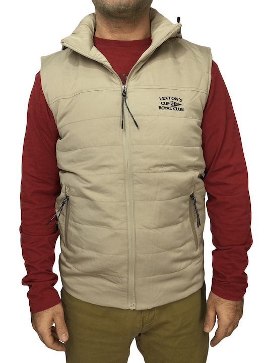 Ärmellos Winter Jacke Beige