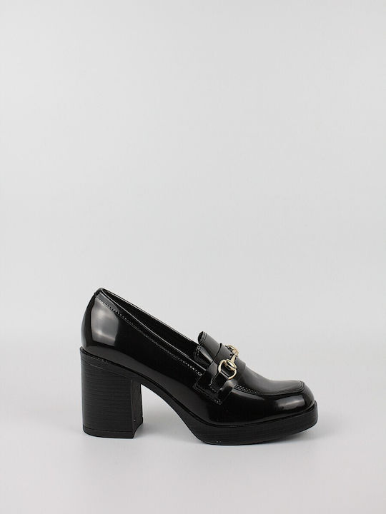 Exe Black Heels with Strap