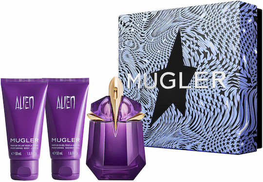 Mugler Alien Damen Set mit Eau de Parfum und Duschgel