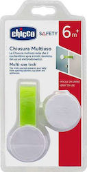 Chicco Cabinet & Drawer Protector with Sticker made of Plastic in White Color 1pcs