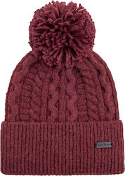 Pepe Jeans Tallis Beanie Feminin Căciulă Tricotat în culoarea Burgundy